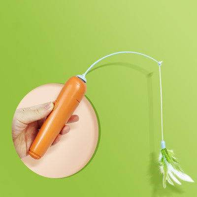 2 In 1 Pet Cat Toy With Feather For Self-play
