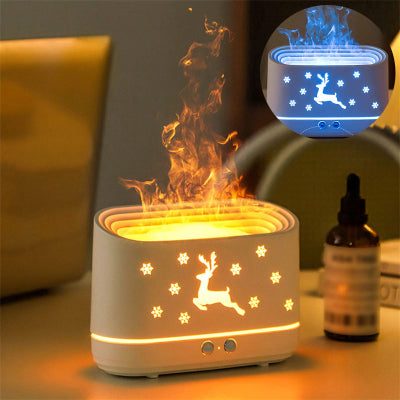 Moose Flame Humidifier Simulation Silent High Fog Atmosphere Lamp