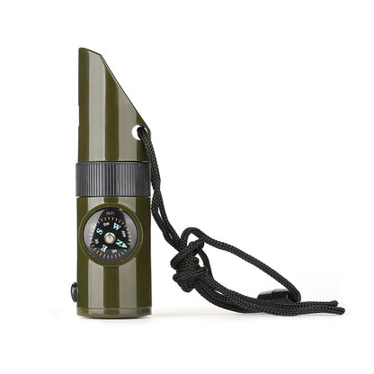 7 in 1 Survival Whistles with Compass & Thermometer