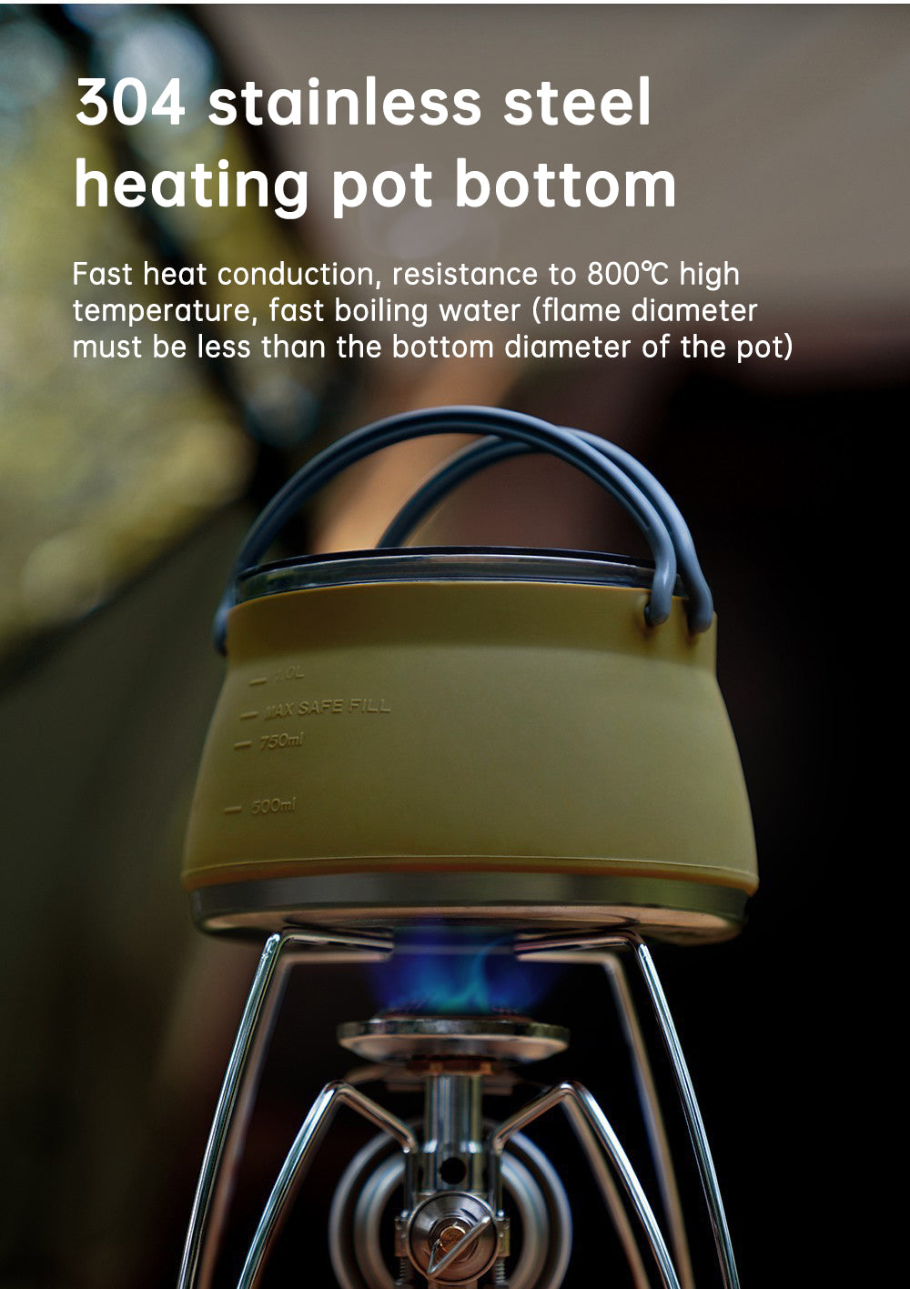 Collapsible Silicone Kettle Folding Pot