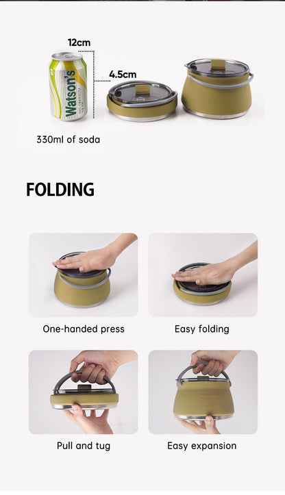 Collapsible Silicone Kettle Folding Pot