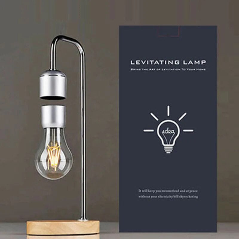 Magnetic Levitating Floating Bulb Lamp Wireless Smartphone Fast Charging LED Light Bulb Desk Lamp Creative Home Deco Night Light